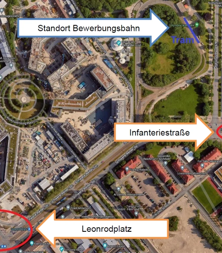Standort der Bewerbungsbahn