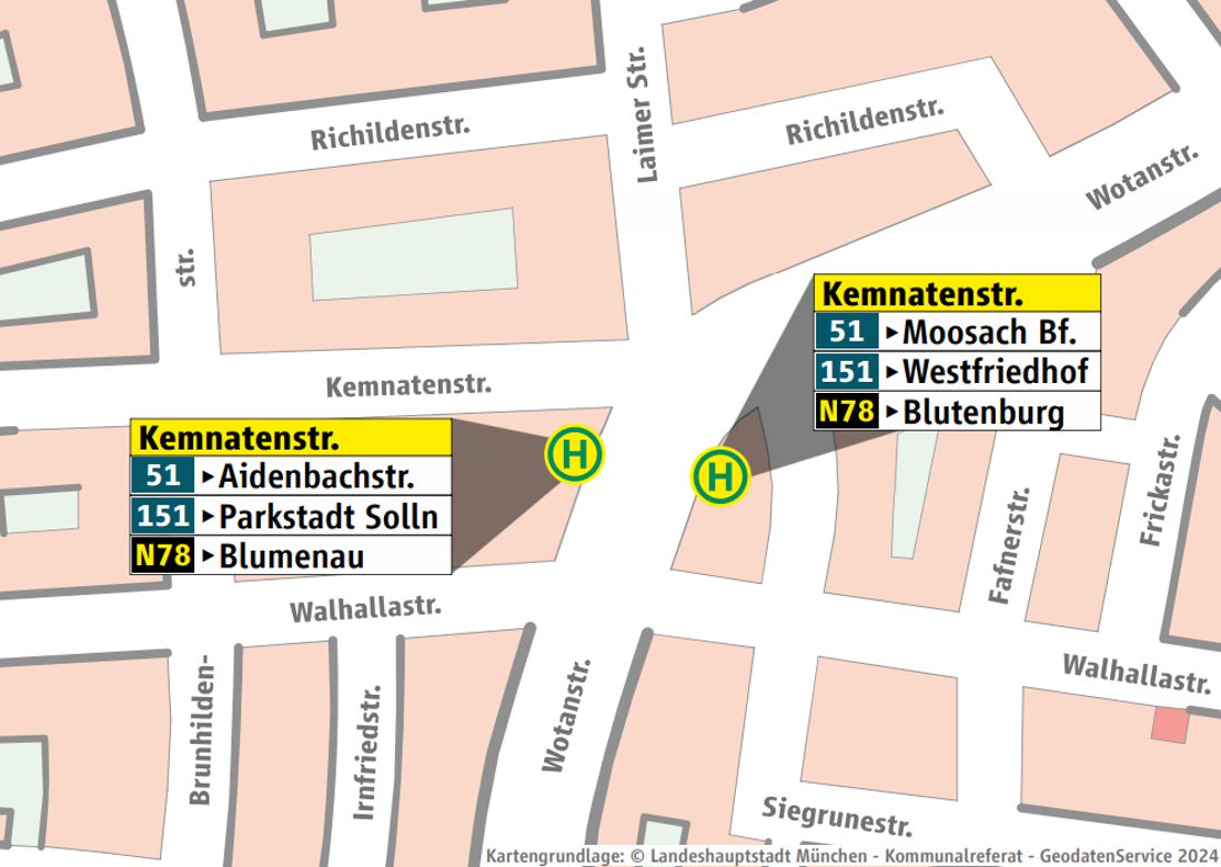 Haltestellenverlegungen Wegen Bau Der Tram-Westtangente | MVG